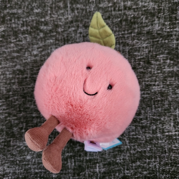 NWT Jellycat Amuseables Peach Plush Toy - Picture 3 of 9